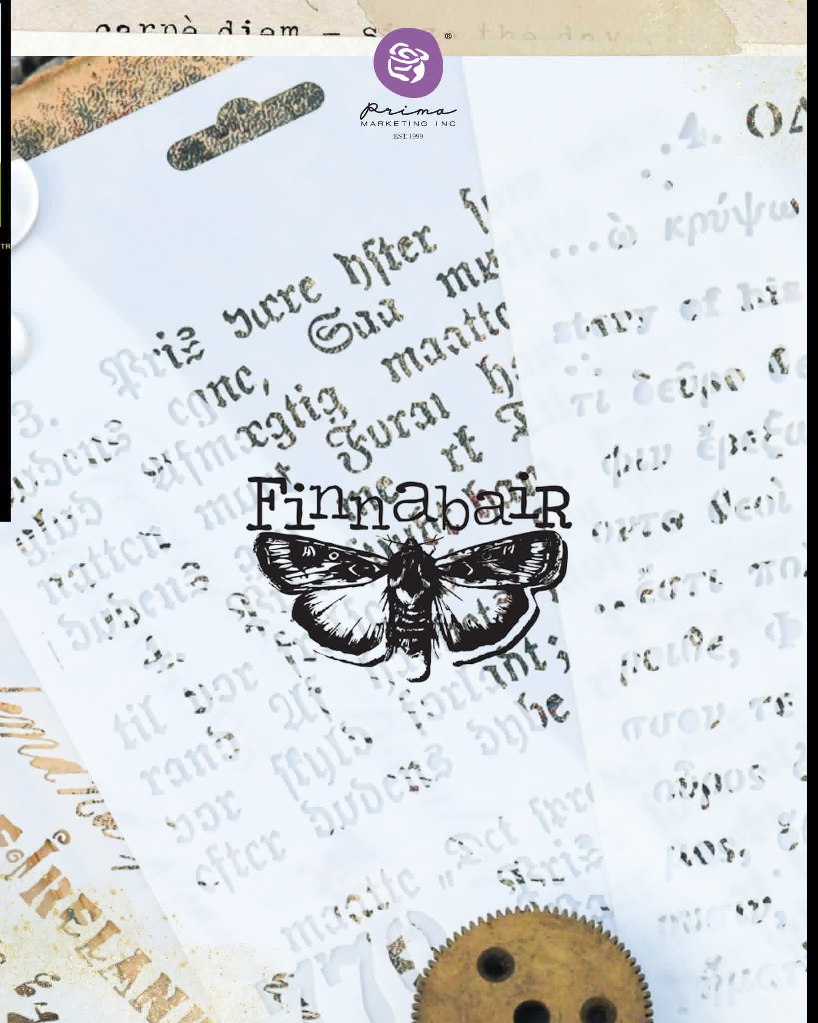 Finnabair Stencil pack Old Pages (3 pack) Limited Edition