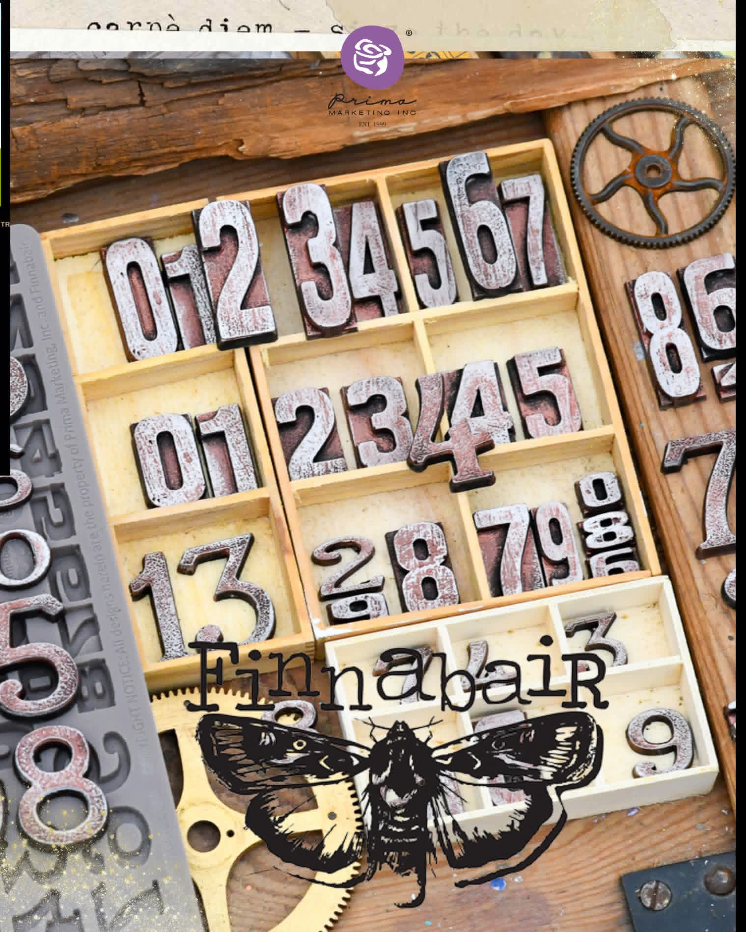 *New for 2025* Finnabair Mould Letterpress Numbers