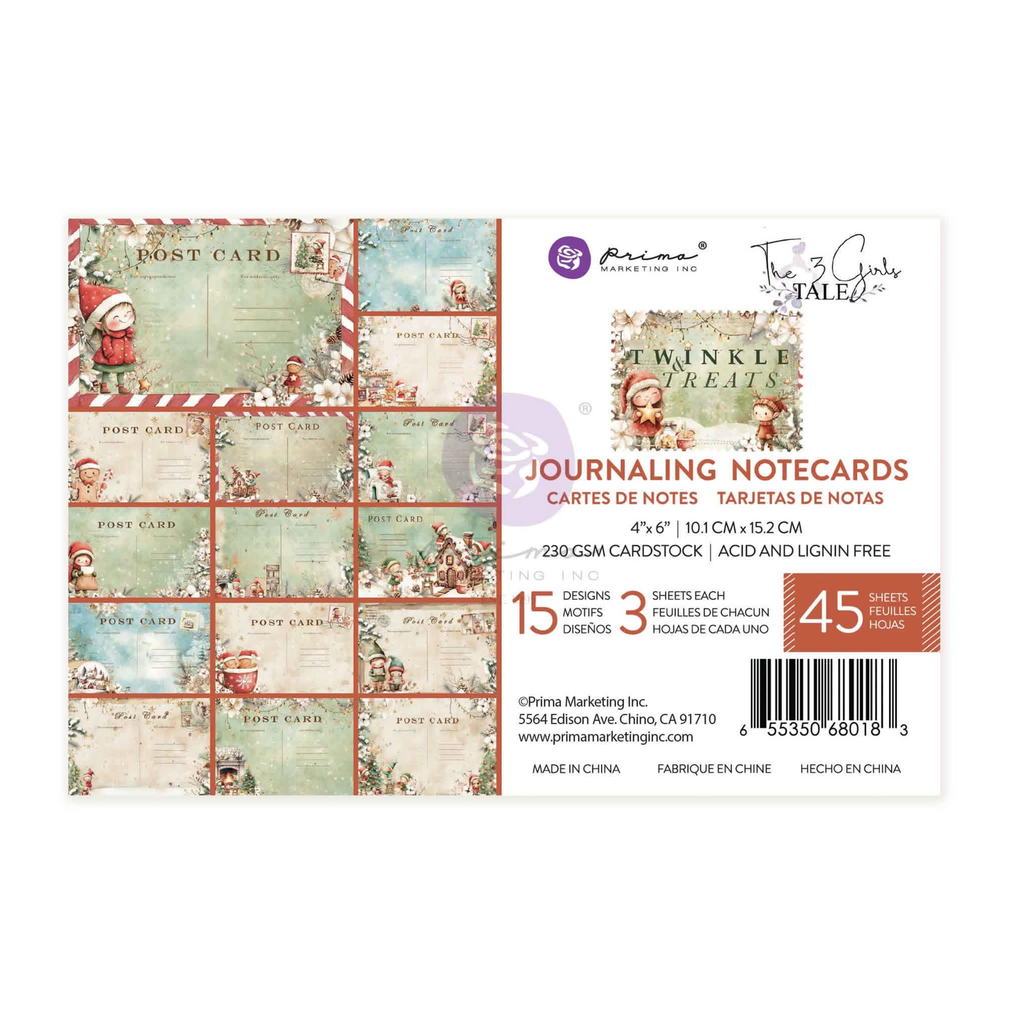Twinkle Treats - 4"x6"  Journalling CARDS PREORDER DISPATCH MID NOV