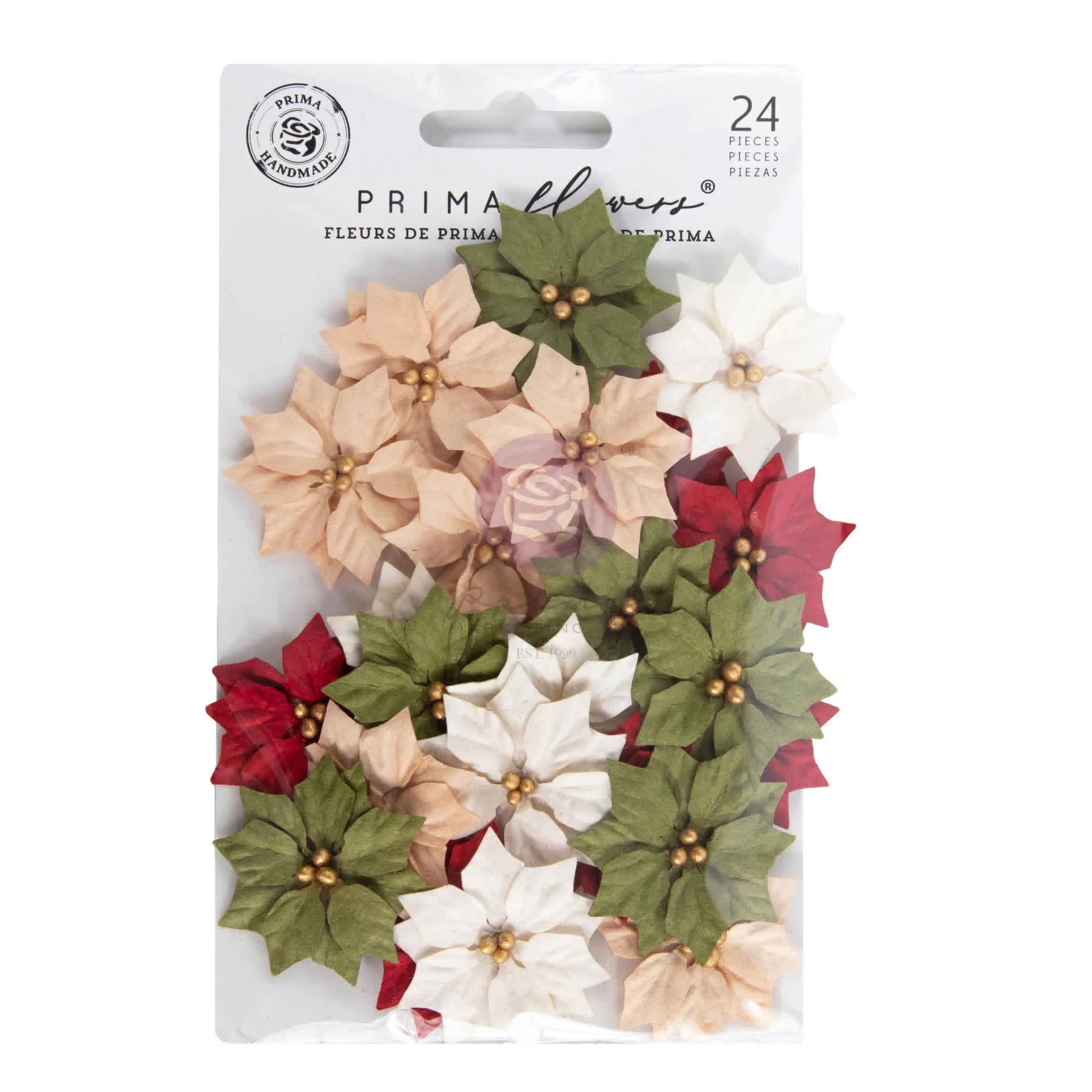Twinkle Treats Prima Marketing Flowers 'Holiday Blooms' (24PIECES) PREORDER DISPATCH MID NOV