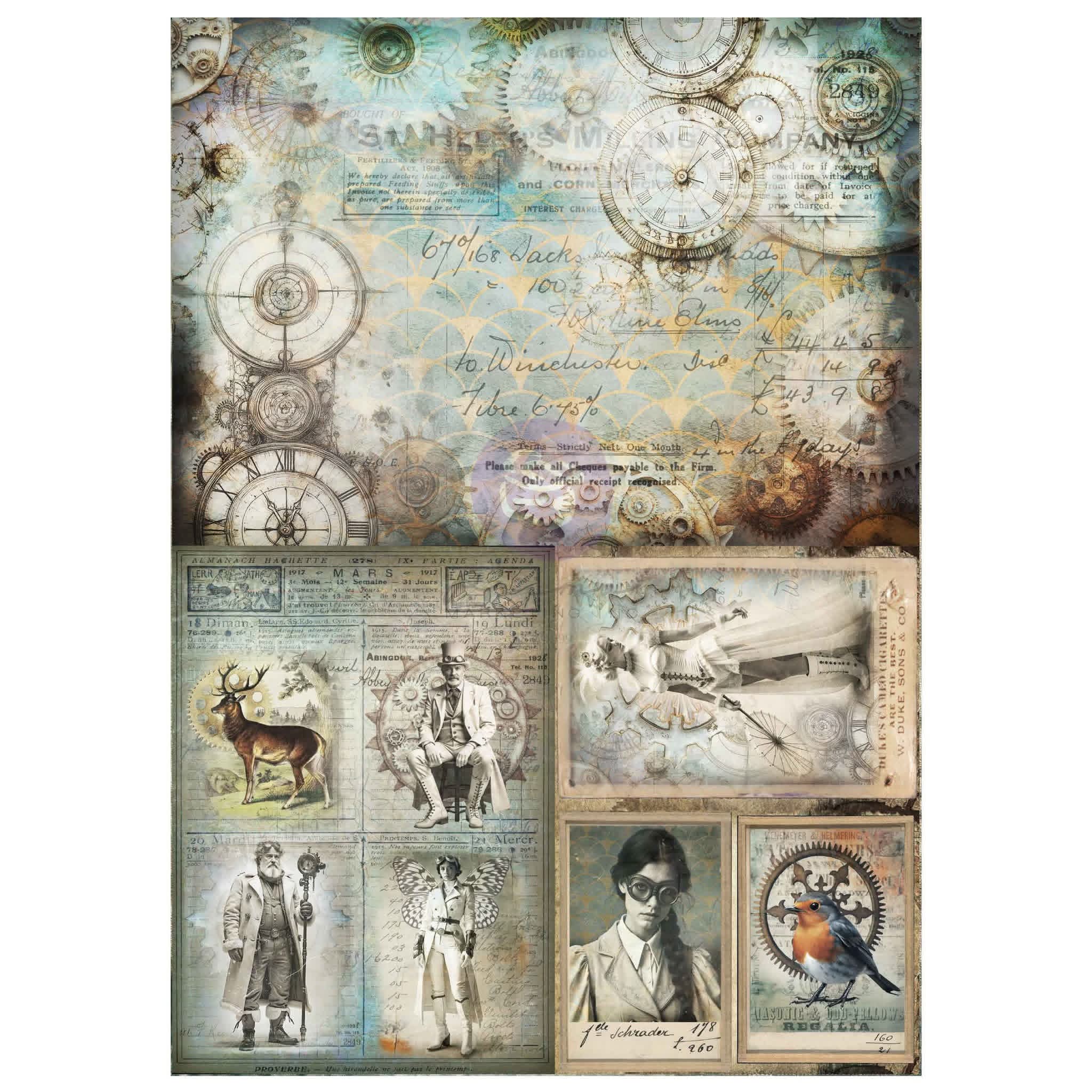 Finnabair A3 Decoupage sheet Steam & Frost Limited Edition PREORDER DISPATCH MID NOV