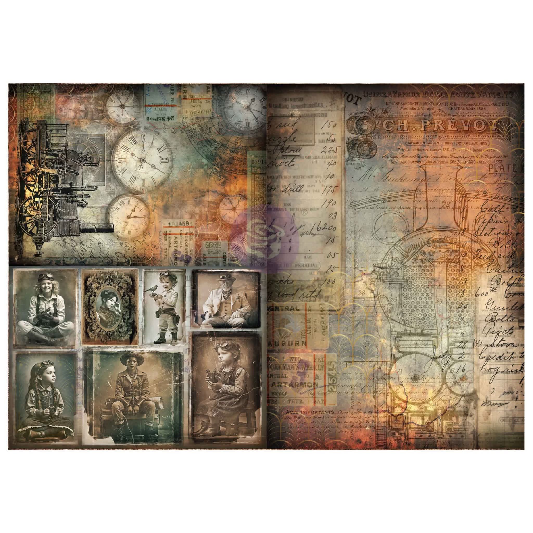 Finnabair A3 Decoupage sheet Time Traveller Limited Edition PREORDER DISPATCH MID NOV