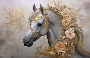 Three Yellow Goats Decoupage A1 sheet - Horse Garland