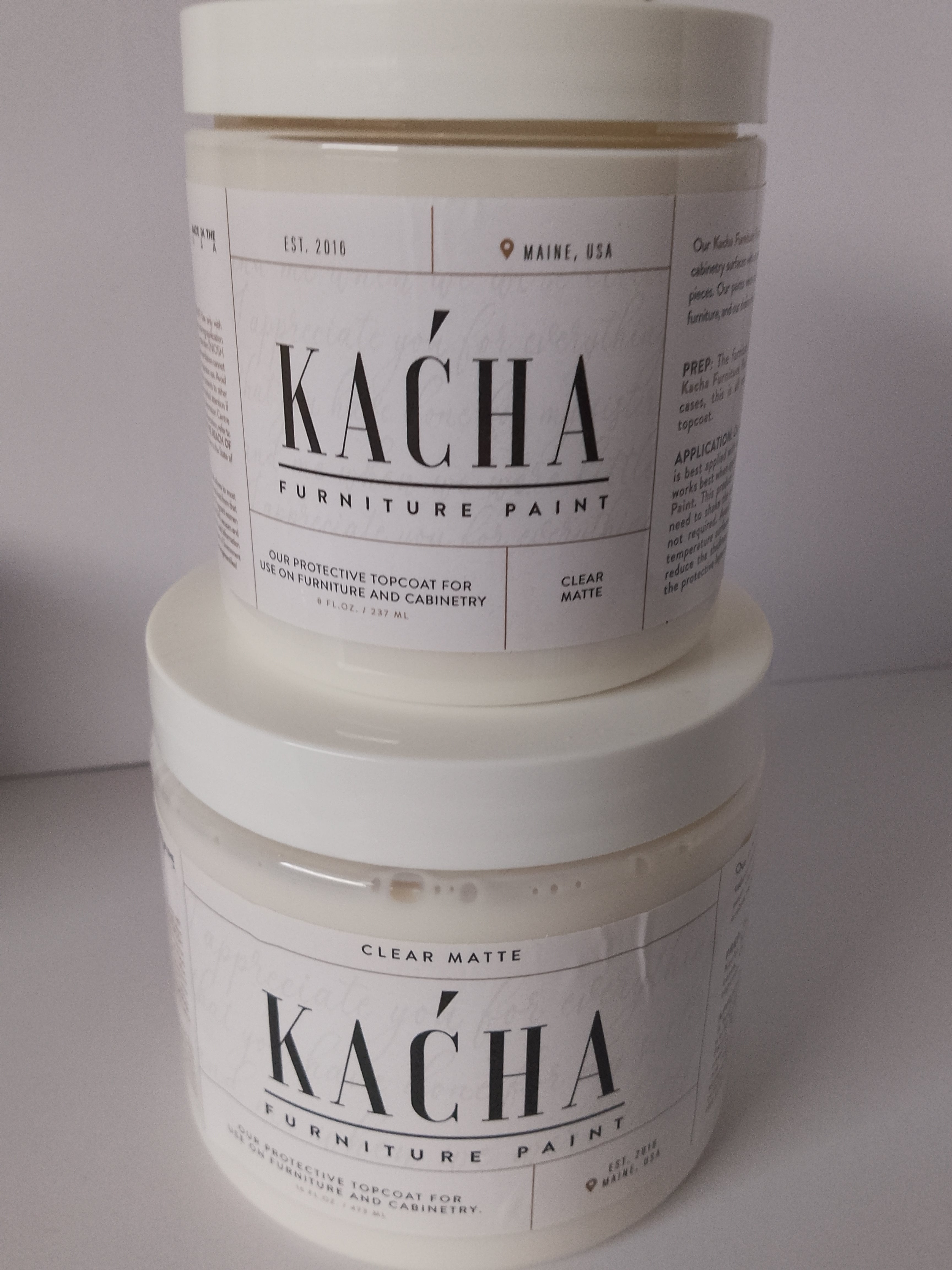 CLEAR MATTE TOPCOAT KACHA FURNITURE PAINT