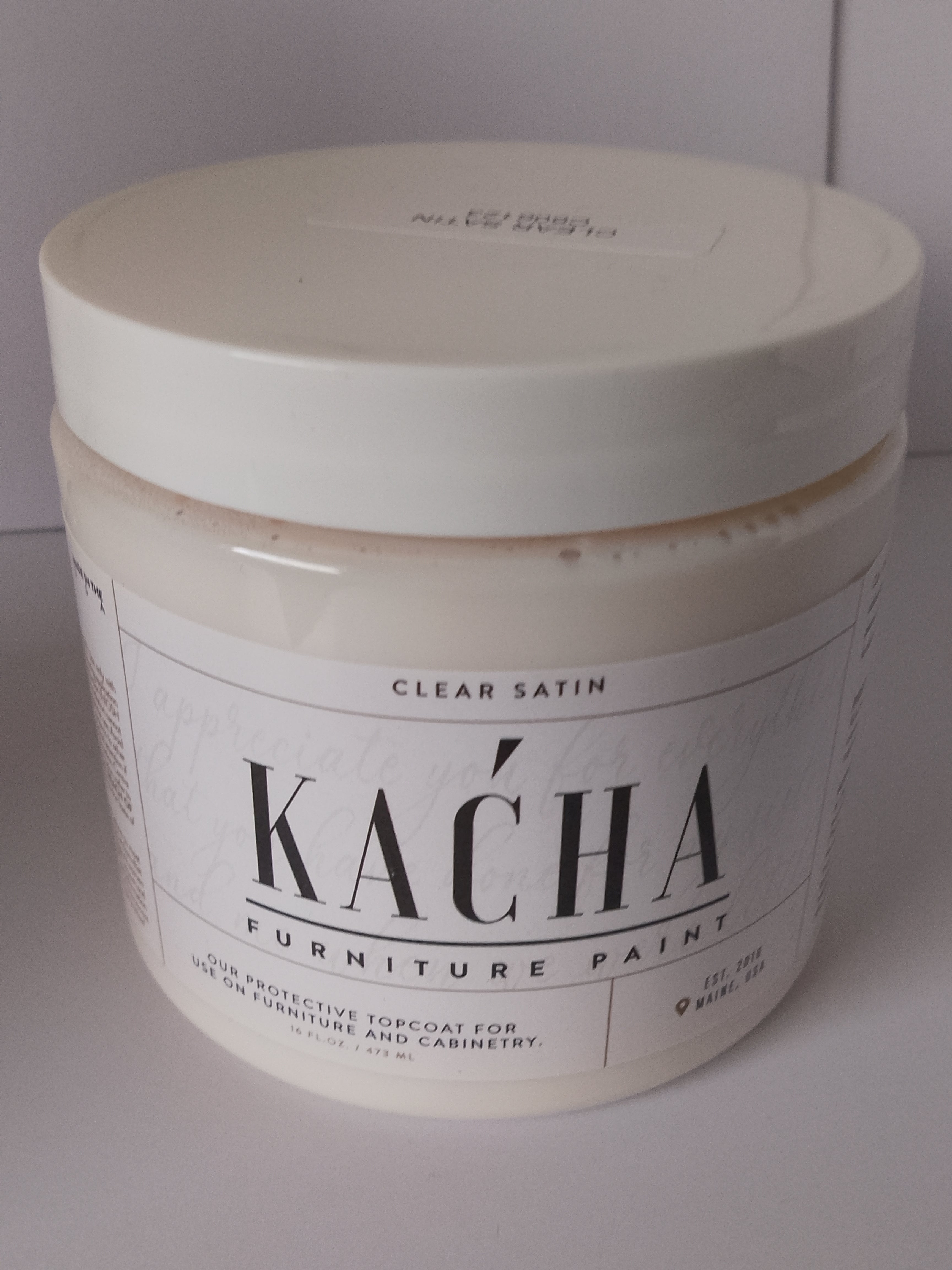 CLEAR SATIN TOPCOAT KACHA FURNITURE PAINT