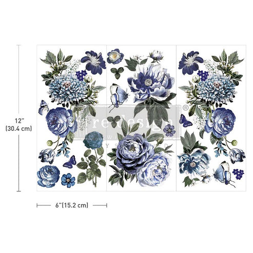 *New * Redesign with Prima Small Transfer Indigo Petals