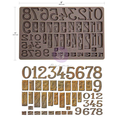 *New for 2025* Finnabair Mould Letterpress Numbers