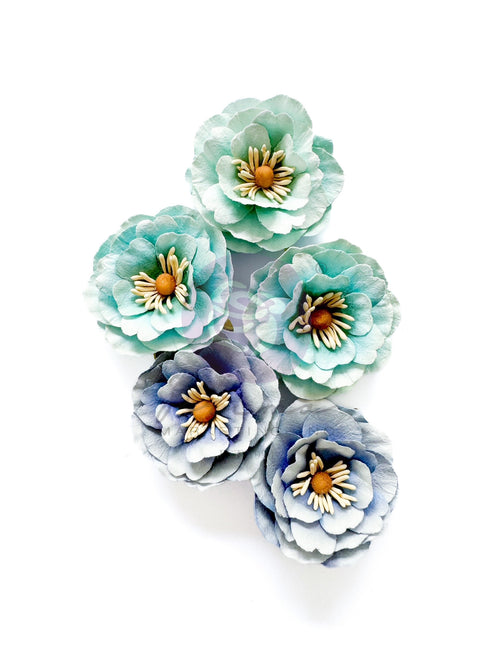 A Mermaids Tale 'Ocean Mist' Prima Flowers (5 PIECES)