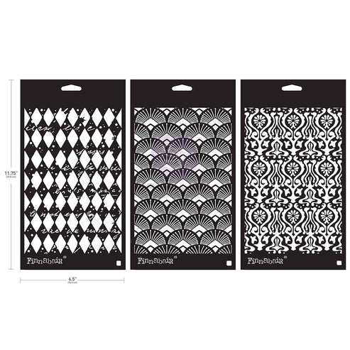 Finnabair Stencil pack Decadent Walls (3 pack) Limited Edition