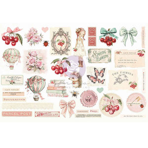 Cherry Sweet Prima Marketing Pink Dreams Ephemera Pack (76 PIECES)