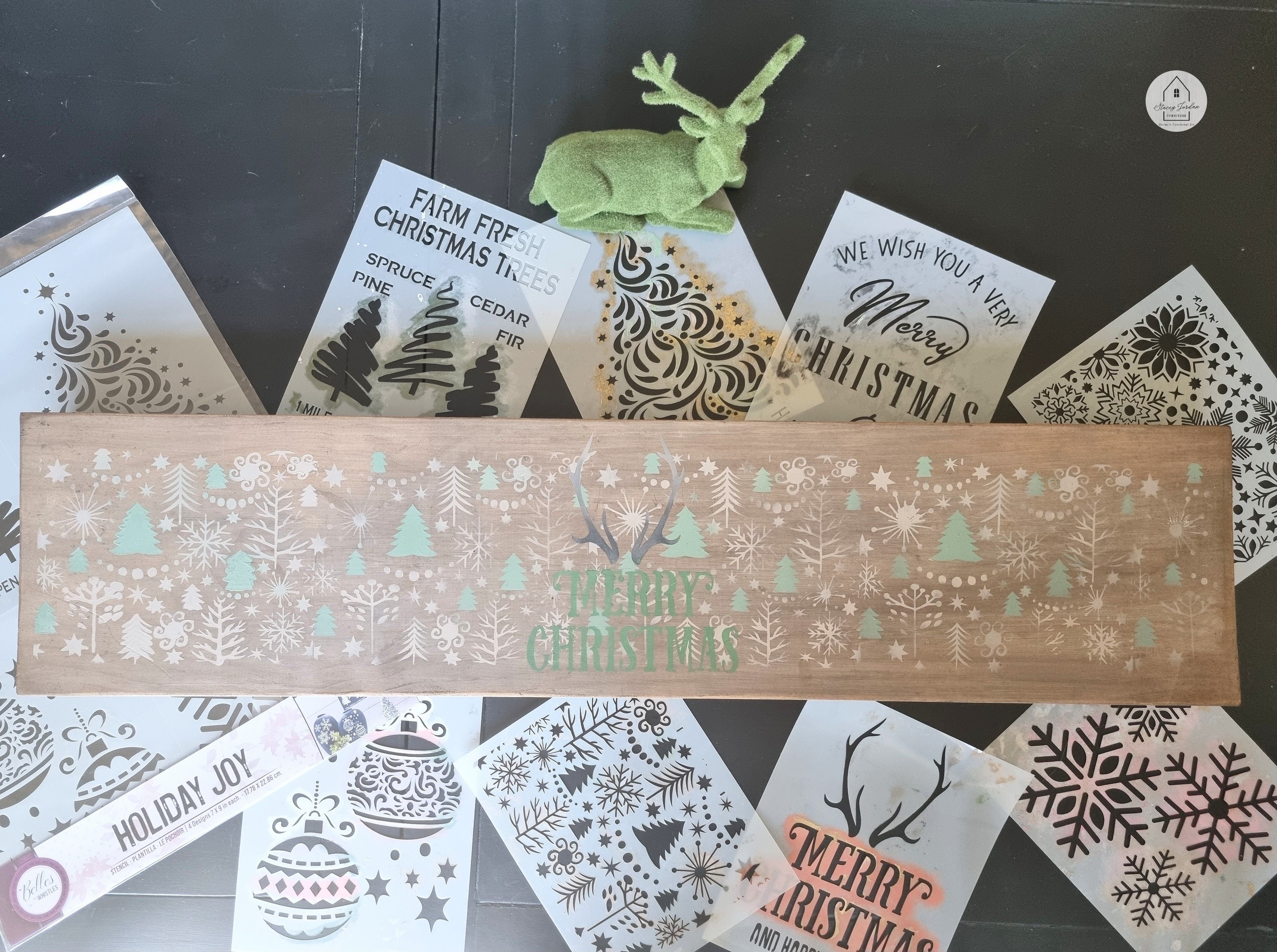 *New* Belle's and Whistles Stencil Christmas Cheer