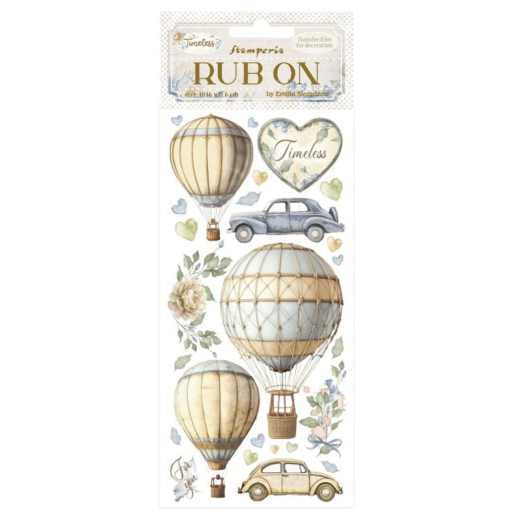 *New In* Stamperia Rub On Timeless Air Balloons