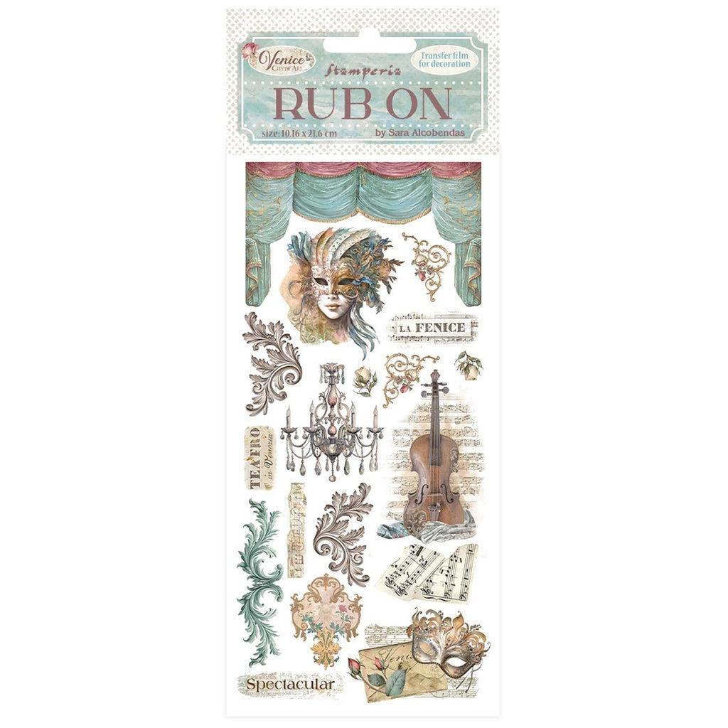 *New In* Stamperia Rub On Venice Masks