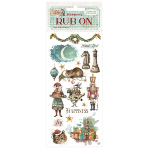 *New In* Stamperia Rub On Alice in Christmas Happiness