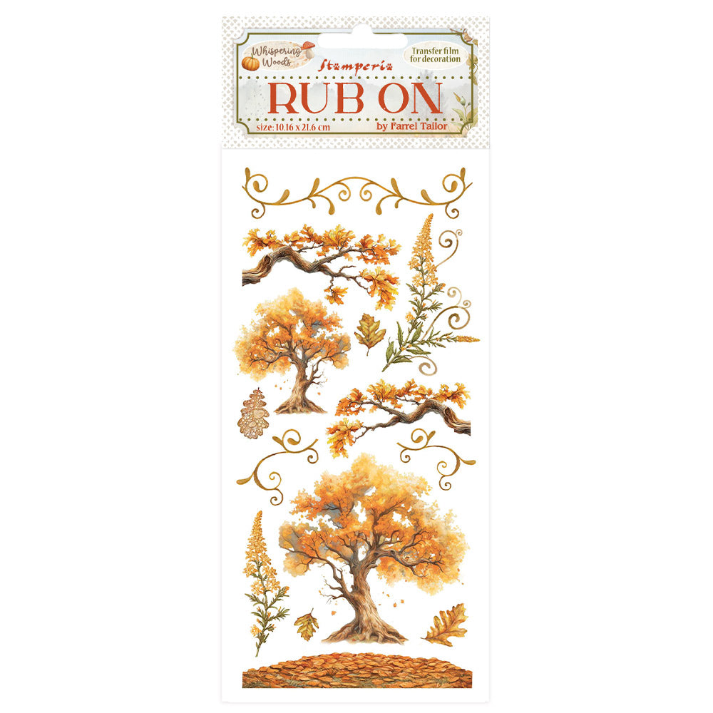 *New In* Stamperia Rub On Whispering Woods - Oak PREORDER DISPATCH APPX 13TH SEPT