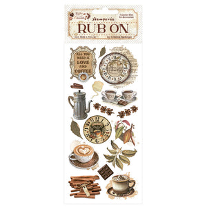 *New In* Stamperia Rub On Coffee and Chocolate - All I need is love & Coffee