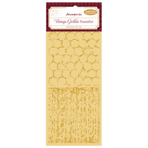 *New In* Stamperia Vintage Golden Transfer Alice in Christmas Backgrounds