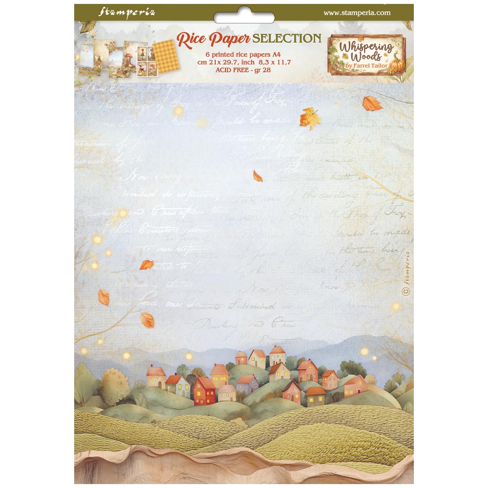 *New* Stamperia Rice Paper Selection Whispering Woods 6 x A4 sheets PREORDER DISPATCH APPX 13TH SEPT