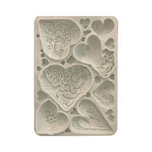 *NEW* Stamperia Silicon Mould A5 - Simple Hearts
