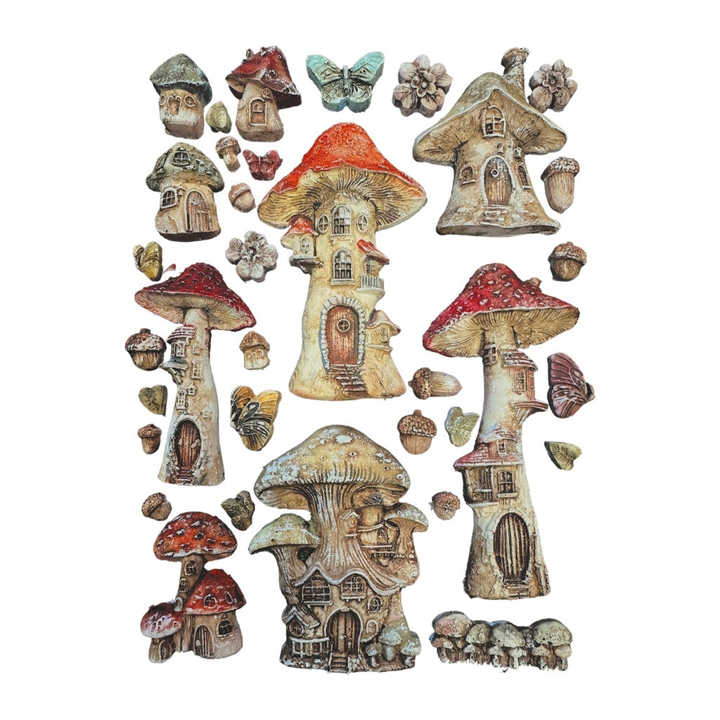 Stamperia Mould A5 - Hidden Grove - Mushroom House ..PREORDER DELIVERY TO YOU 7-10 WORKING DAYS