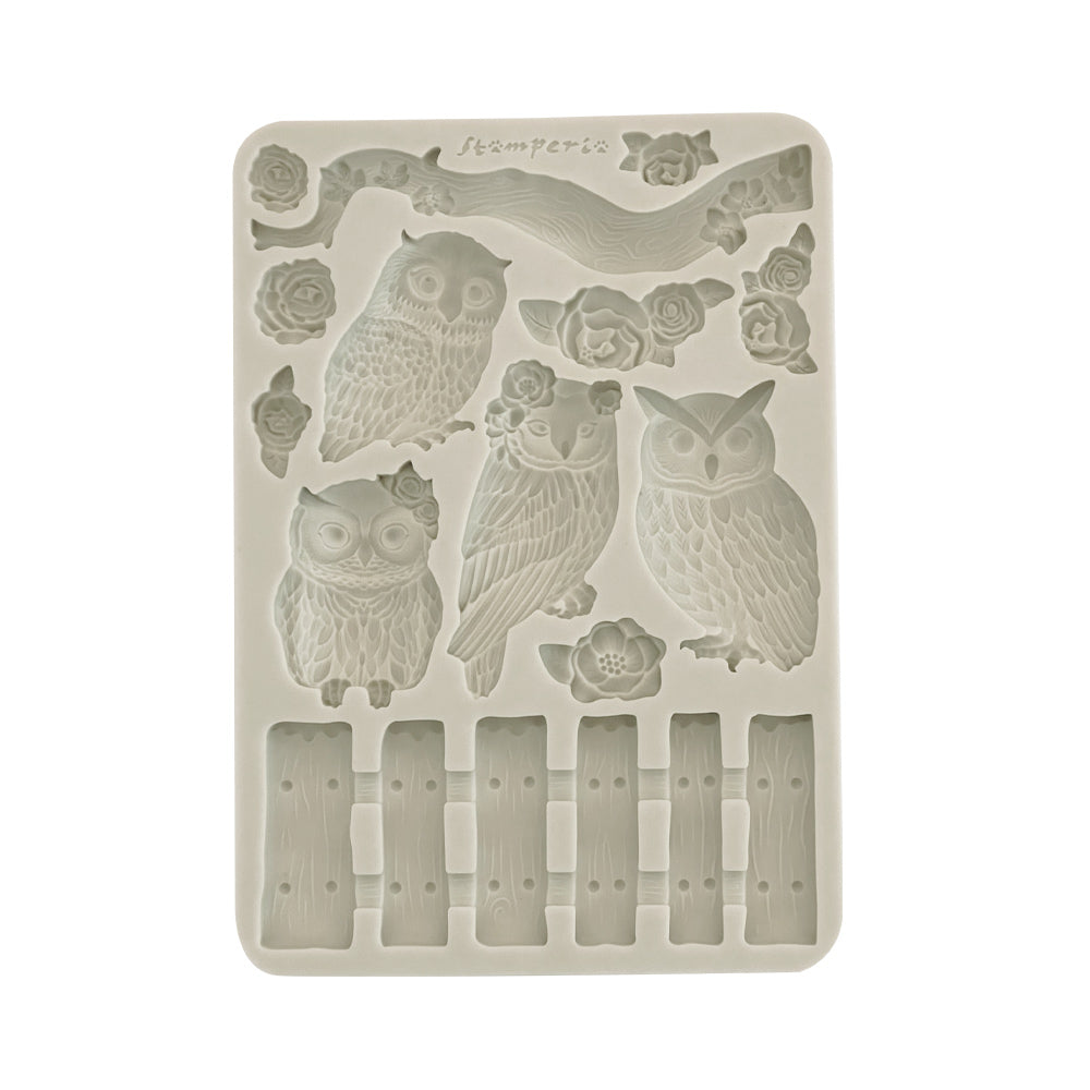 *NEW* Stamperia Silicon Mould A5 - Owls & Branch
