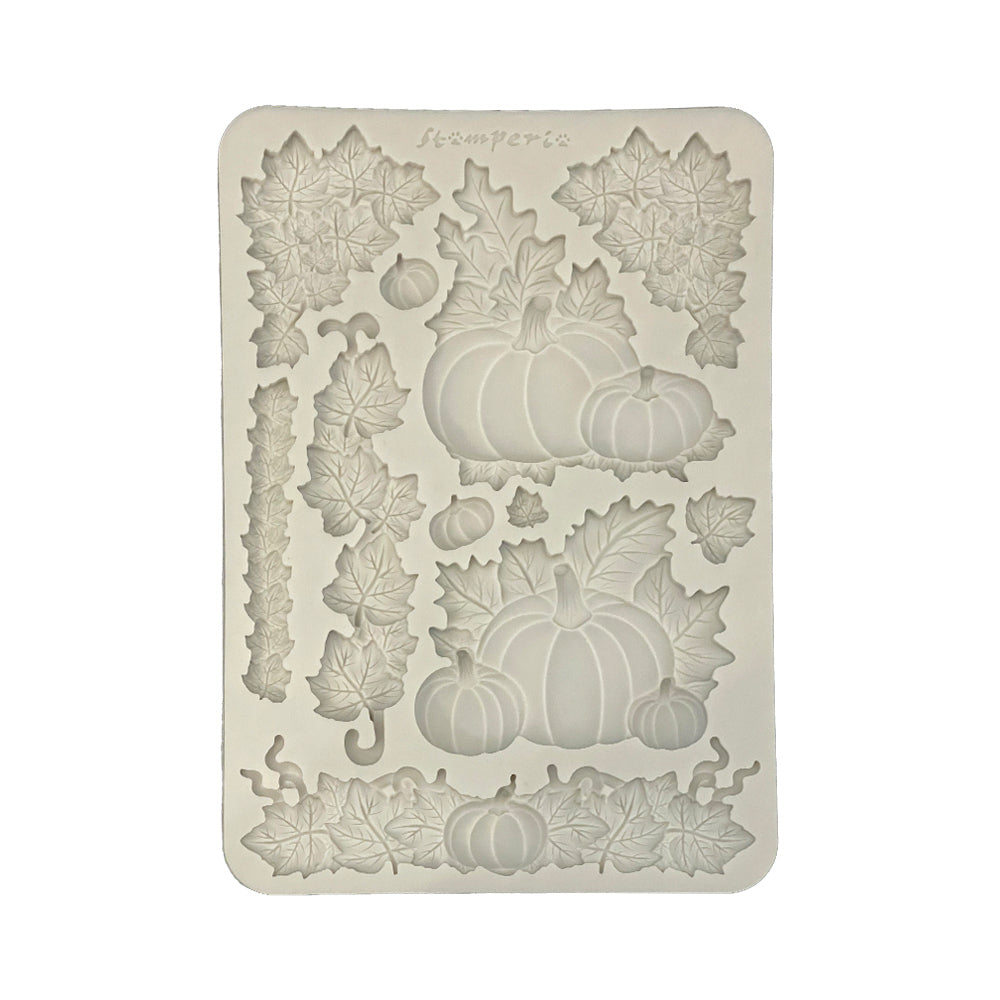 *NEW* Stamperia Silicon Mould A5 - Whispering Woods Pumpkins PREORDER DISPATCH APPX 13TH SEPT