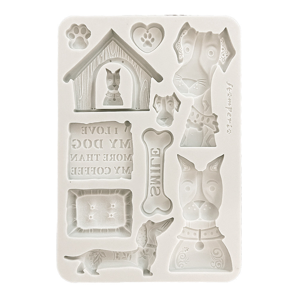 *NEW* Stamperia Silicon Mould A5 - Furry Friends - Dogs