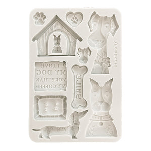 *NEW* Stamperia Silicon Mould A5 - Furry Friends - Dogs