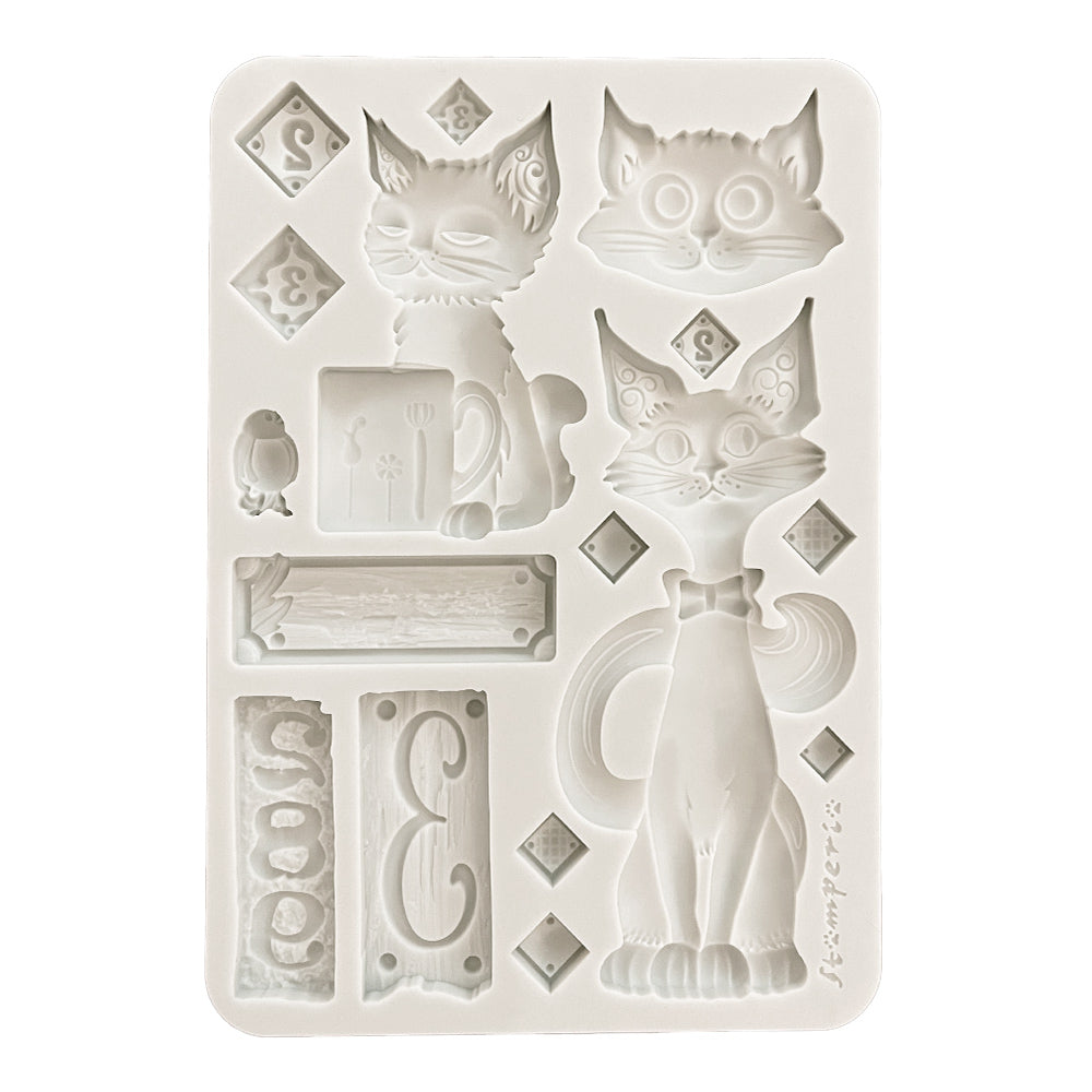 *NEW* Stamperia Silicon Mould A5 - Furry Friends - Cats