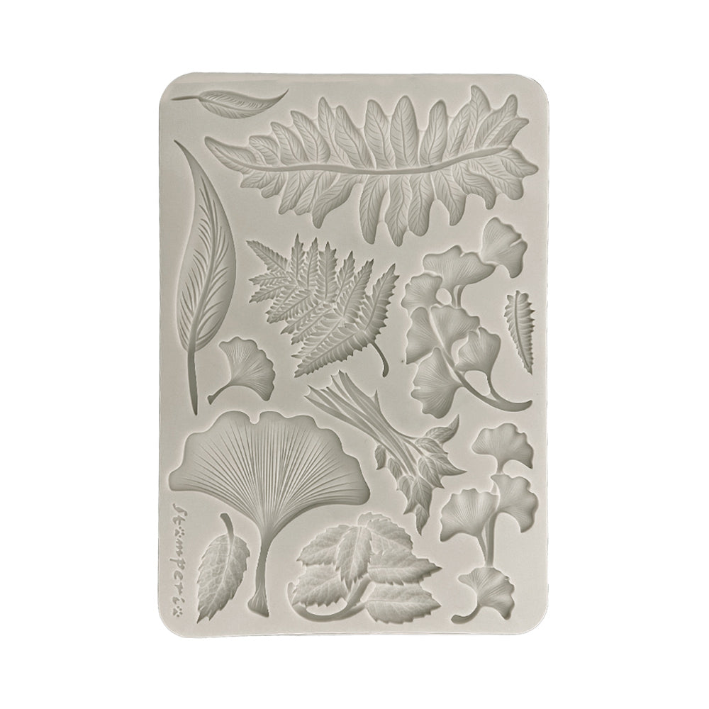 *NEW* Stamperia Silicon Mould A5 - Herbarium Silvae Botanical Leaf PREORDER DISPATCH APPX 9TH DEC