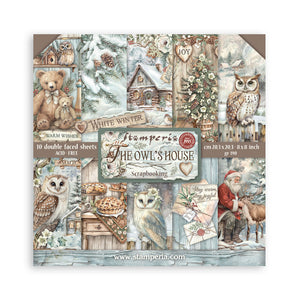 *New* Stamperia The Owls House 8"x 8" 10 x double faced sheets Scrapbooking Pad