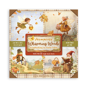 *New* Stamperia Whispering Woods 8"x 8" 22 single faced sheets Scrapbooking Maxi Pad PREORDER DUSPATCH APPX 13TH SEPT