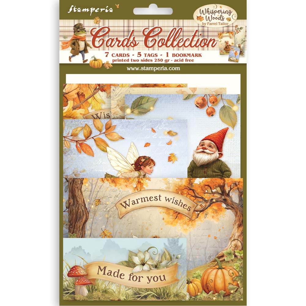 *New* Stamperia Whispering Woods  Cards Collection PREORDER DISPATCH APPX 13TH SEPT