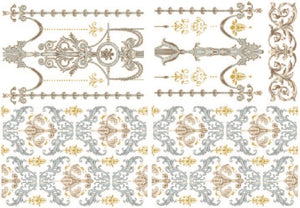 * New* Belle's and Whistles Waterslide Transfer  Gilded Damask