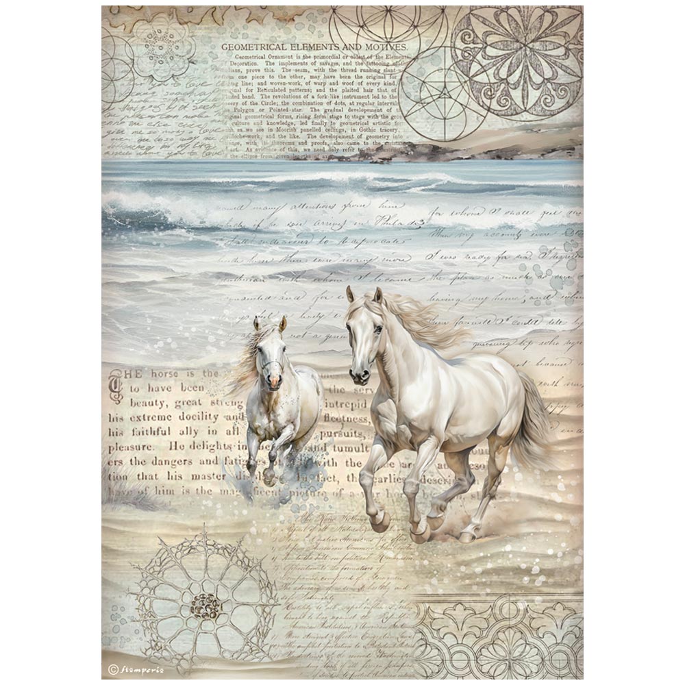Stamperia Rice Paper Selection Silent Sea 6 x A4 sheets