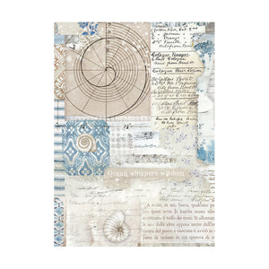 Stamperia Rice Paper Backgrounds Selection Silent Sea 8 x A6 sheets