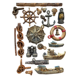 *NEW*Stamperia Silicon Mould A5 - Silent Sea 'Rudders and Boats IN STOCK