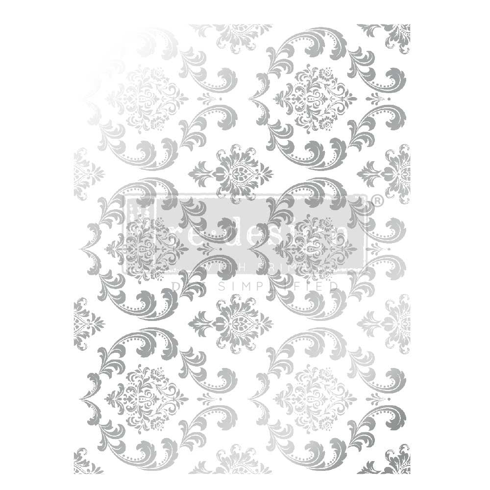 *New* Redesign with Prima Silver Foil Decor Transfer House of Damask Kacha