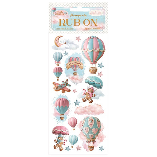 *New In* Stamperia Rub On Candy Christmas Air Balloons