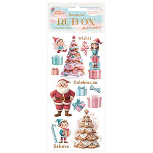 *New In* Stamperia Rub On Candy Christmas Santa Claus