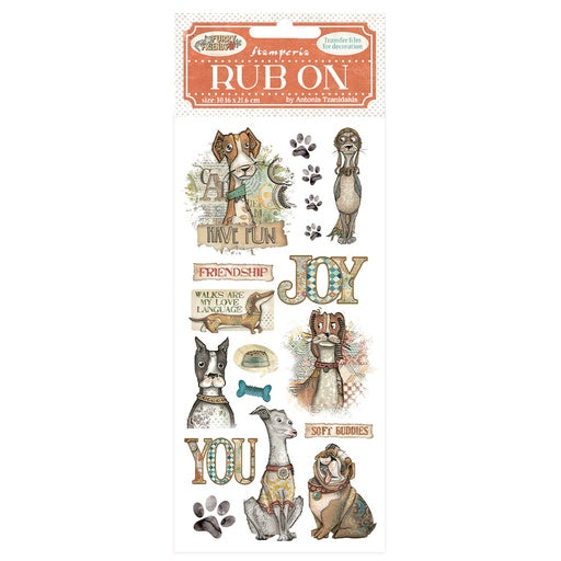 *New In* Stamperia Rub On Furry Friends - Dog