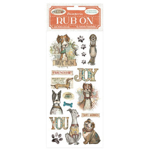 *New In* Stamperia Rub On Furry Friends - Dog