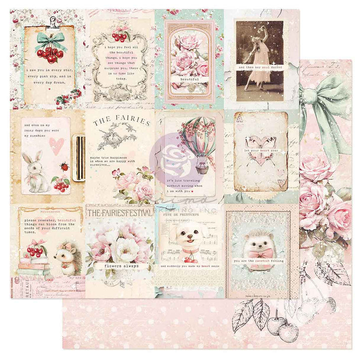 Cherry Sweet 12"x 12" single Paper Sheet Thoughts from my Heart