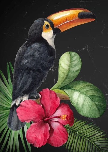 Mint Decoupage paper TOUCAN