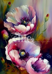 Print On Demand A1/A2/A3 Abstract Poppies Decoupage Paper Paper Craft Decoupage Papers for Furniture Poster Quality
