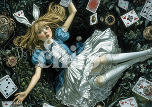 Print On Demand A1/A2/A3 Falling Alice Decoupage Paper Paper Craft Decoupage Papers for Furniture Poster Quality