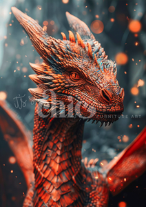Print On Demand A1/A2/A3 Red Hot Dragon Decoupage Paper Paper Craft Decoupage Papers for Furniture Poster Quality