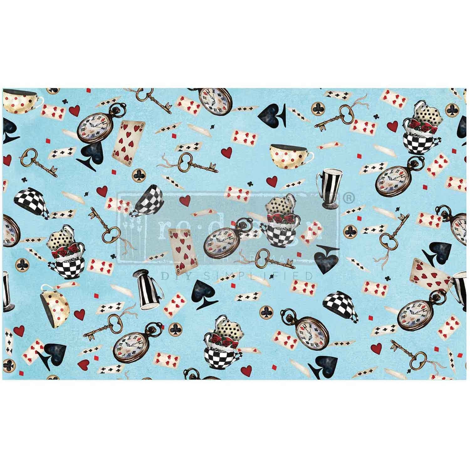 *New* Redesign with Prima Decoupage Tissue Paper 19" x30" Wonderland Whimsy