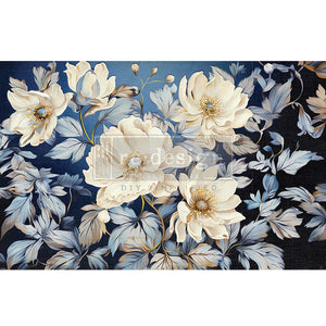 Redesign with Prima Decoupage Tissue Paper 19" x30" Cerulean Blooms 1