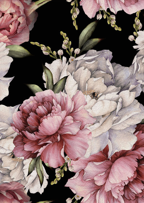 Three Yellow Goats Decoupage A1 sheet - Peonies